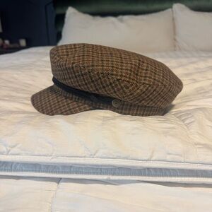 Brixton Brown Plaid Hat